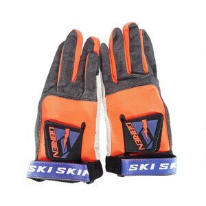 O'Brien Vintage Ski Skins 90s Ski Gloves Unisex XL Orange / Purple / Grey / Crea